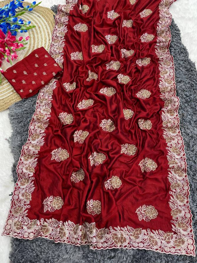 Jk Exclusive Wow Blooming Vichitra silk Wedding Sarees Wholesale Clothing Suppliers In India
